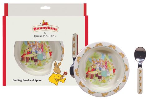 Bunnykins Feeding Bowl & Spoon - Running Red