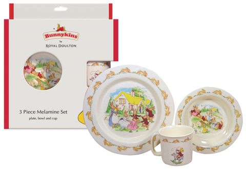 *Bunnykins 3pc Set - Playing Design Red