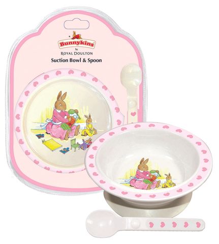 Bunnykins Suction Bowl & Spoon - Sweetheart Pink
