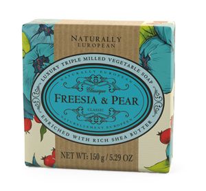 Nat Euro Soap Freesia & Pear 150g