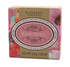 Nat Euro Soap Rose Petal 150g
