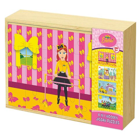 *UG The Wiggles Emma 4 in 1 Wooden Puzzle