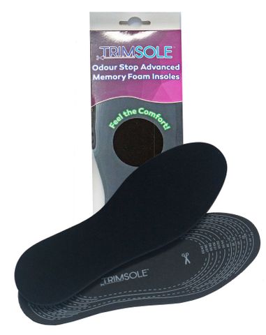 Odour Stop Memory Foam Insoles Unisex 1 Pair