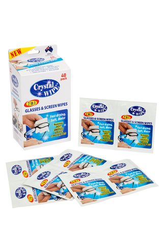 Crystal Wipe Glasses & Screen Wipes 40 Pack