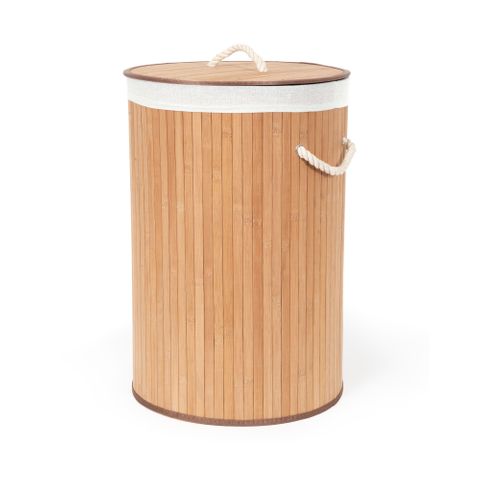 Laundry Hamper - Round Bamboo