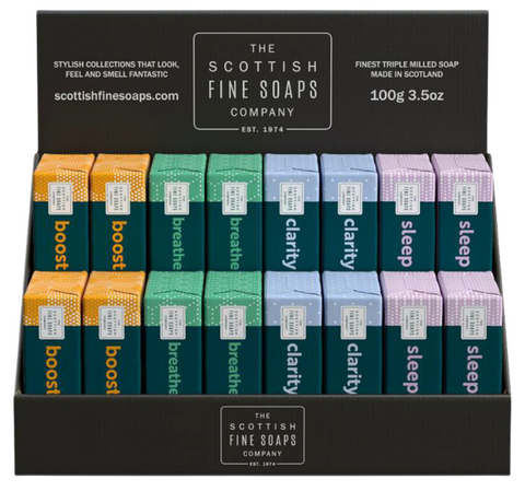 TSFSC Assorted Aromatherapy CDU 16 x 100g Soaps