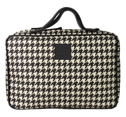 Houndstooth Black & White Hanging Washbag