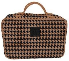 Houndstooth Brown Hanging Washbag