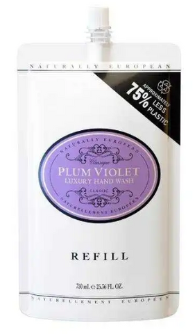 Nat Euro Hand Wash Refill Pouch 750ml Plum Violet