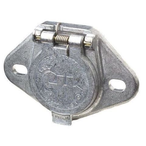 Trailer Socket 7 Pin Large Round Metal B