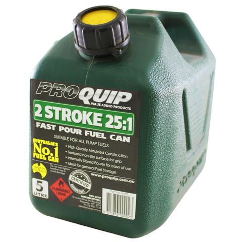 5L Green Plastic Can For 2 Stroke Fuel