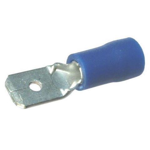 Blue Male Qc Tab 6.4MM (100)