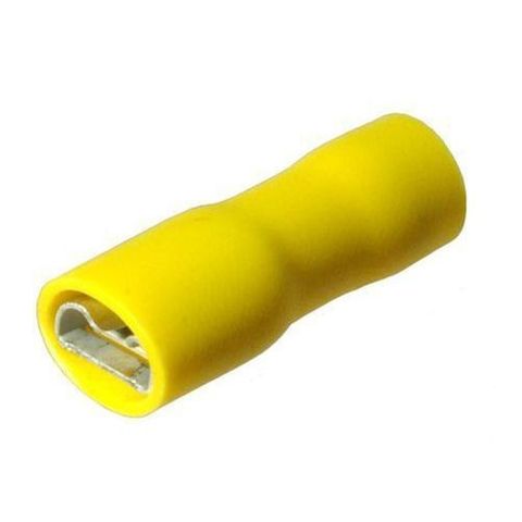 Yellow 6.3MM Qcf F/Ins (100)