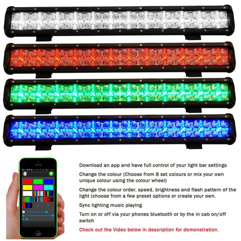 23 Inch Color Change Light Bar – 72 Watt