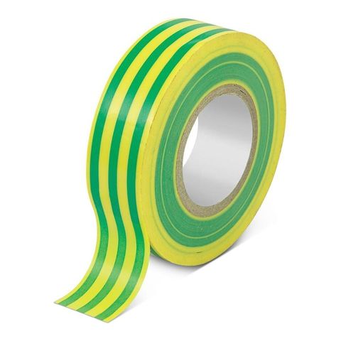 Insulation Tape 20M Green/Yellow Pck 10