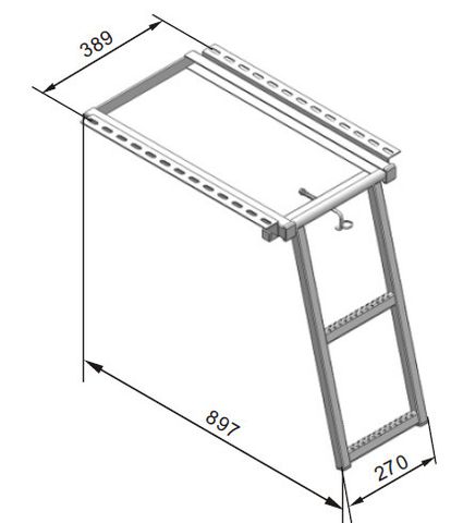 Ladder Two Step With Bracket Z/P