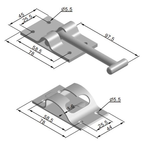 Hold Door Hook And Retainer Plate