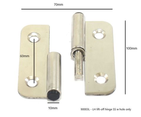 Lh Lift-Off Hinge S/S Wit Hole Only