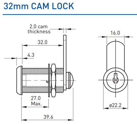 Compartment Lock 32MM