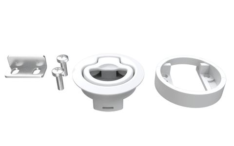 Flush Pull Latch White