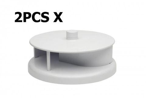 Rotary Vent White Pvc - 230MM 2Pcs