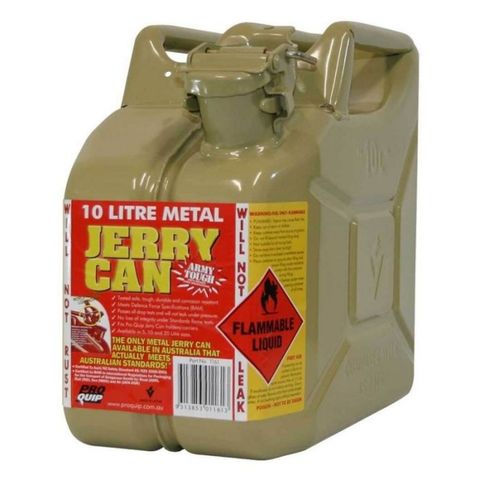 10L Afac Olive Yellow Metal Jerry Can