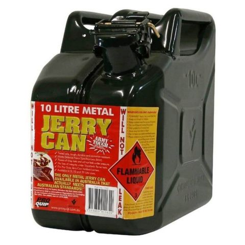 10L Bottle Green Metal Jerry Can