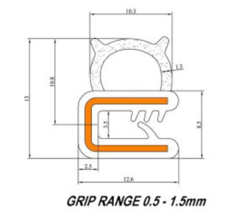 Pinchweld Black Seal Side Seal Small