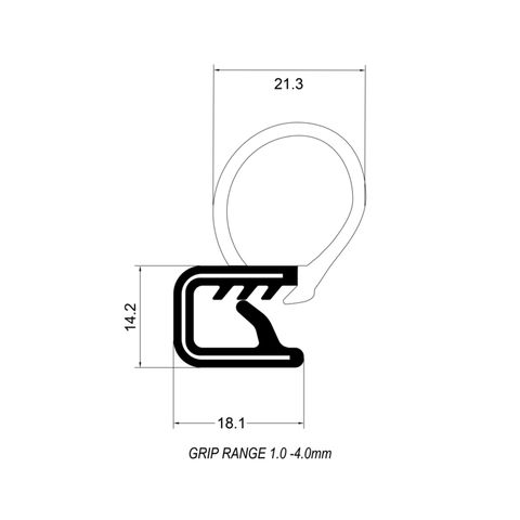 Pinchweld Side Seal  X Large