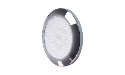 70mm Interior Light - CHROME/BLK 10-15V