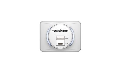 Dual Ports USB Charger 2.4A 12V - White