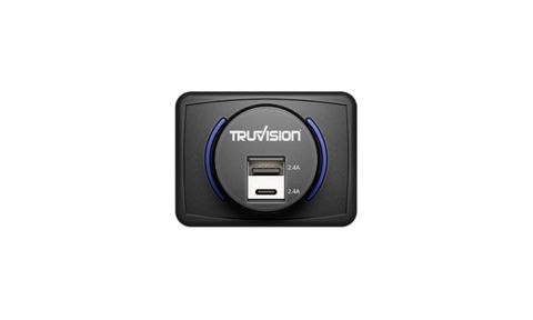 Dual Ports USB Charger 2.4A 12V - Black