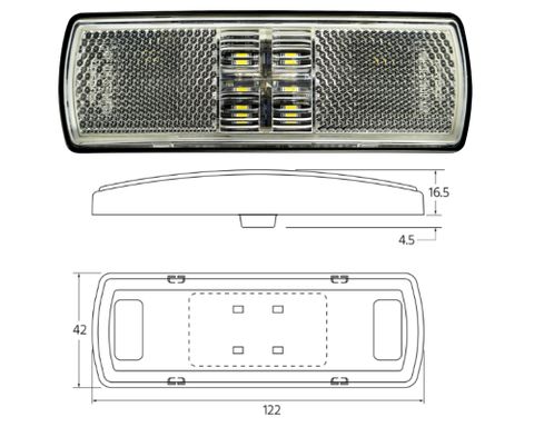 122 White Marker 10-30V 10 Pack