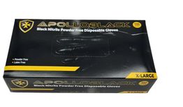 Glove Apollo Nitrile HD Black Extra Large Box 100