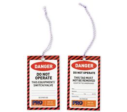Safety Tags Red Personal Danger Site Safety Pkt 100