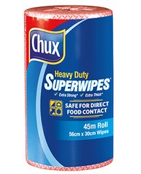 Cloth CHUX Heavy Duty Superwipes 45m Roll Red