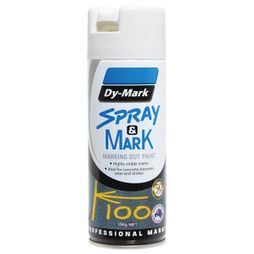 DY-MARK  Spray & Mark Paint White Aerosol Ctn (12 x 350gm)