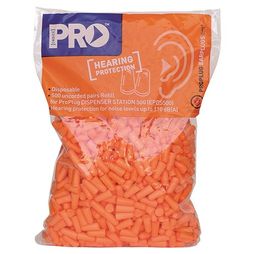 Probullet Earplugs Disposable Uncorded Refill Bag of 500