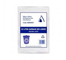 Garbage Bin Liner 82ltr HD Natural Ctn 250