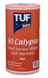 Cloth Heavy Duty Wipes 45m Roll Red 50x30cm