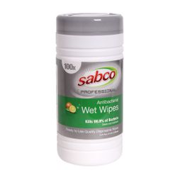 Sabco Professional Antibacterial Wet Wipes (tub100)