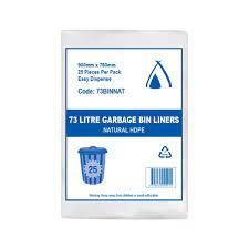 Garbage Bin Liner 73ltr HD Natural Ctn 250