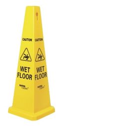 Sign Safety Cone Wet Floor Yellow *#