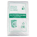 Garbage Bin Liner Extra HD 240ltr Natural Ctn 100