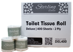 MCQ Sterling DeluxeToilet Paper 2ply 400s Ctn of 48 Rolls