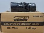Garbage Bin Liner 82ltr HD Black Ctn 200