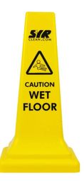 Sign Safety Cone 21" Sentry Wet Floor Yellow