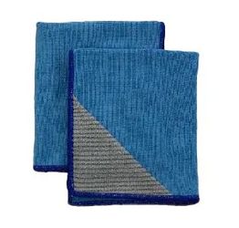 Cloth Microfibre Interclean Antibacterial Healthcare Cloth with Scrub Corner Blue