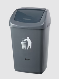 Bin 40ltr Flip Lid Grey *#