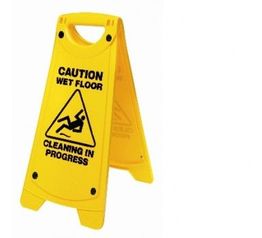 Sign Oates IW-106  A Frame Wet Floor/Cleaning in Progress